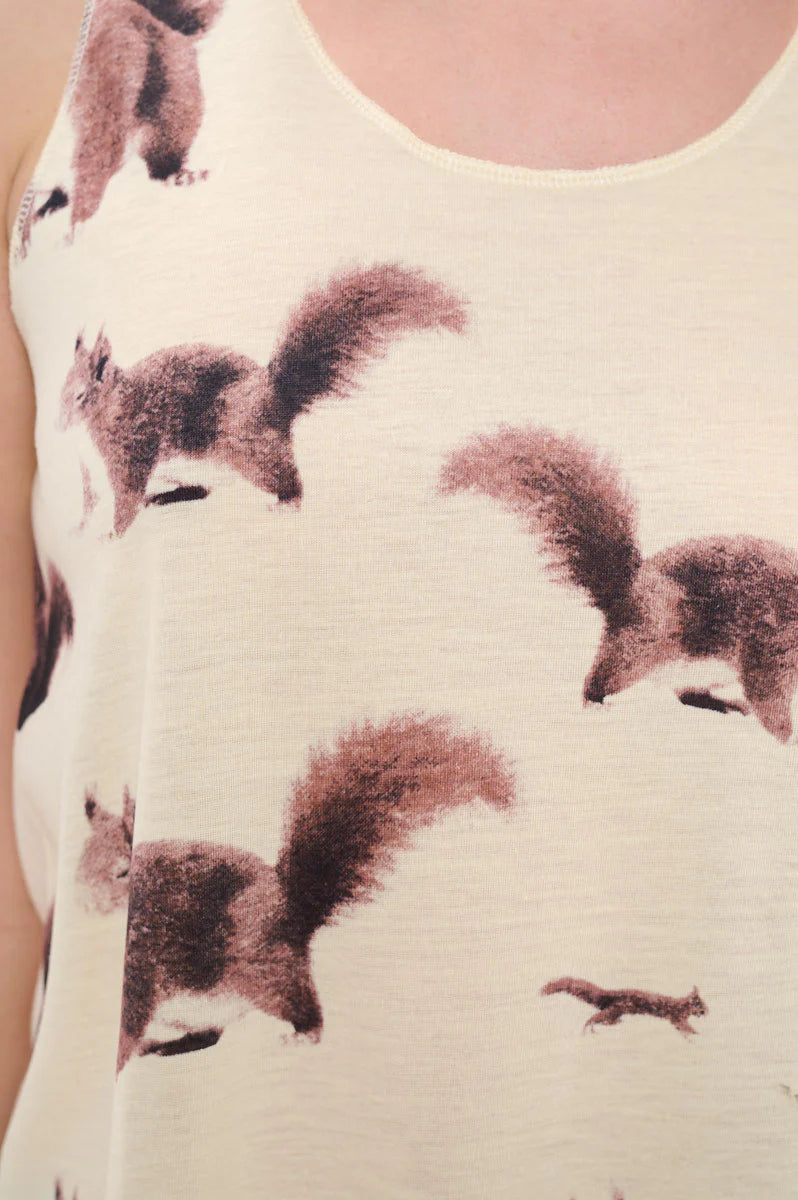 Squirrel Print Tank Top
