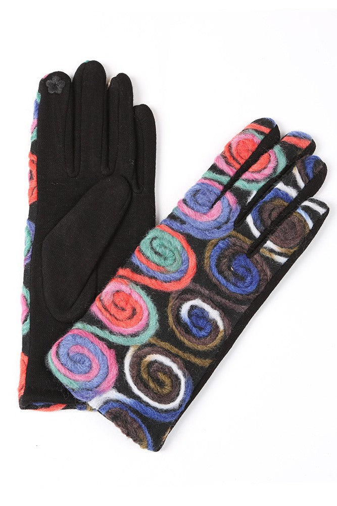 Swirly Touch Screen Gloves
