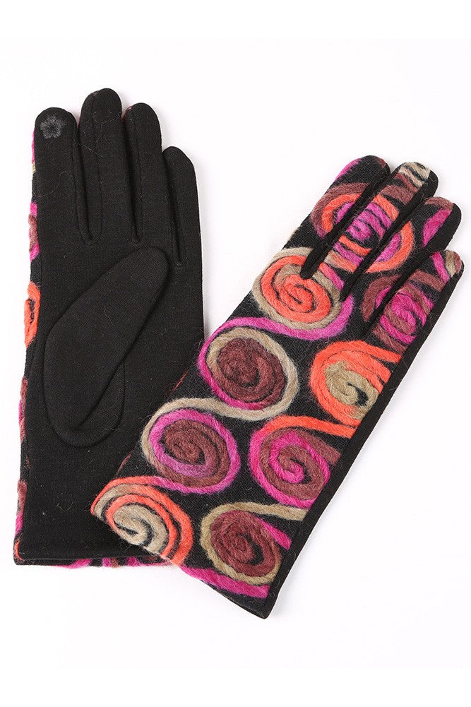 Swirly Touch Screen Gloves