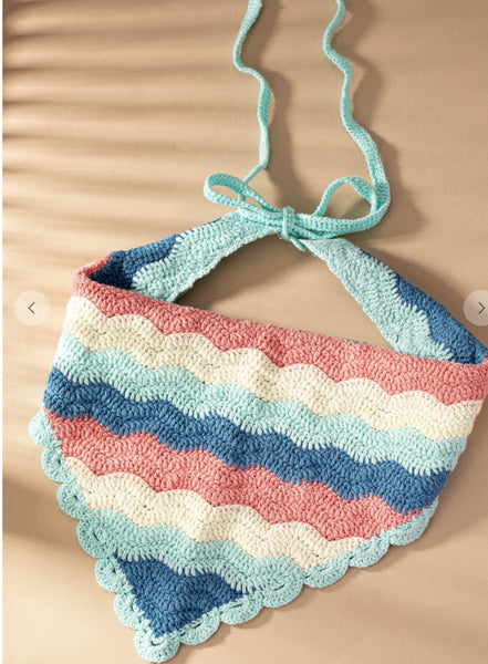 Waves Pattern Crochet Headscarf