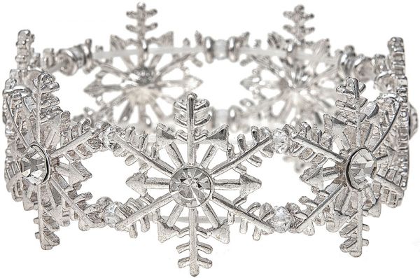 Silver Crystal Snowflake Bracelet