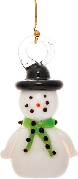 Glass Snowman Earrings