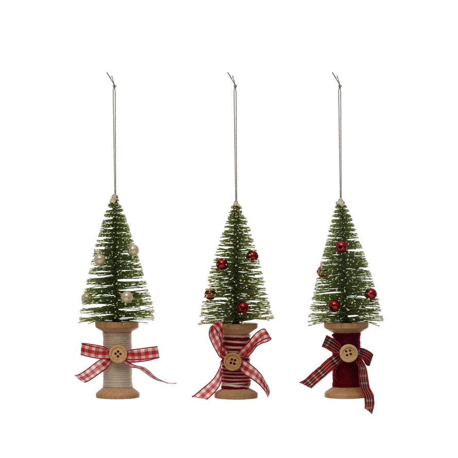 Bottle Brush Tree Spool Ornament