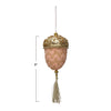 Fabric Lace Acorn Ornament w/ Tassel