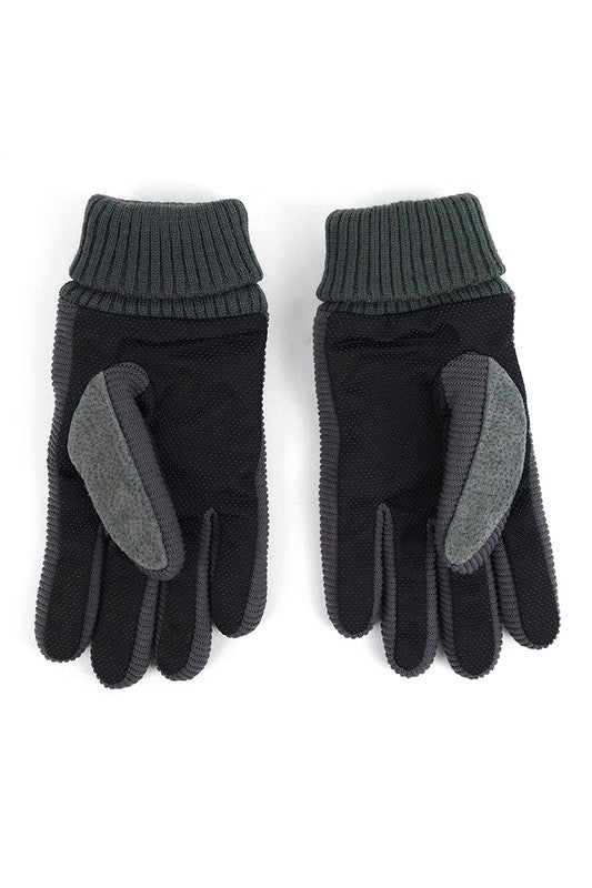 Men's Leather Non-Slip Grip Gloves with Lining