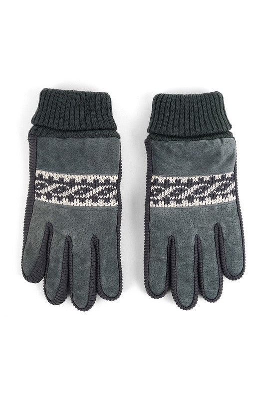 Men's Leather Non-Slip Grip Gloves with Lining