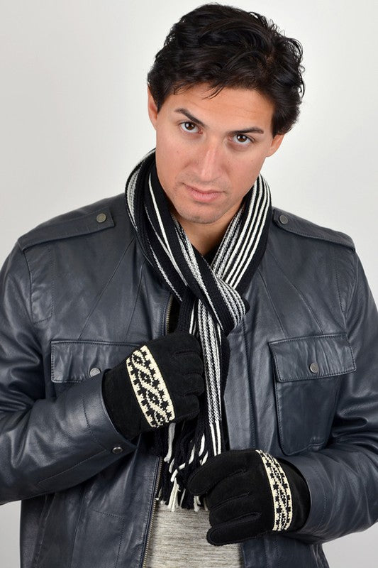 Men's Leather Non-Slip Grip Gloves with Lining