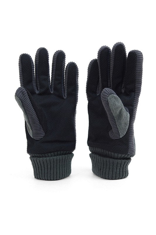 Men's Leather Non-Slip Grip Gloves with Lining