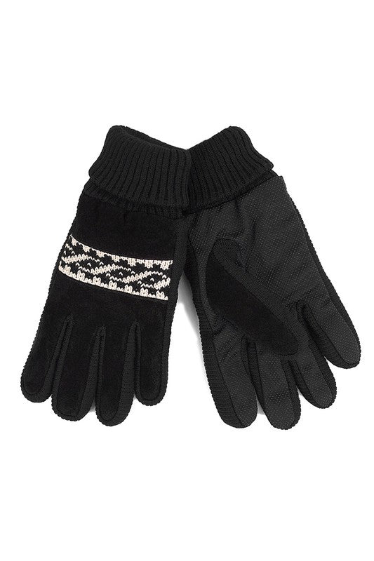 Men's Leather Non-Slip Grip Gloves with Lining