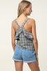 Plaid Tank w/ Wood Buttons