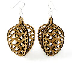 3D Pine Cone Earrings