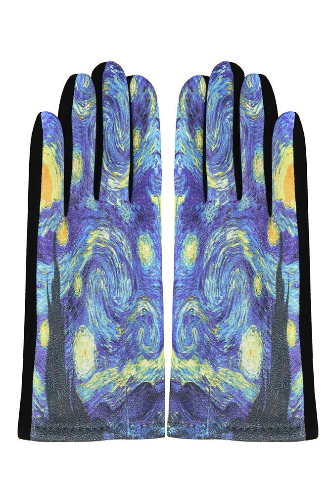 Van Gogh Starry Night Smart Gloves