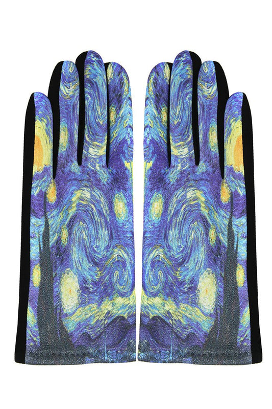 Van Gogh Starry Night Smart Gloves