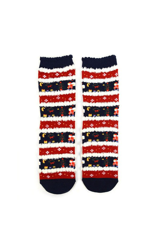 Cozy Christmas Holiday Crew Socks