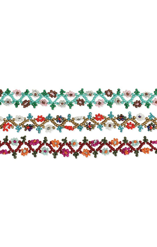 Beaded Flower Choker