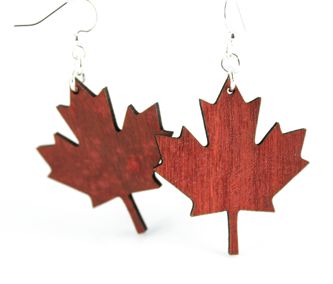 Red Maple Leaf Earrings