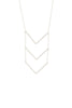 Silver Chevron Chain Link Necklace