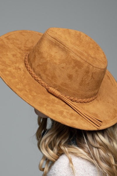 Suede & Tassel Panama Hat