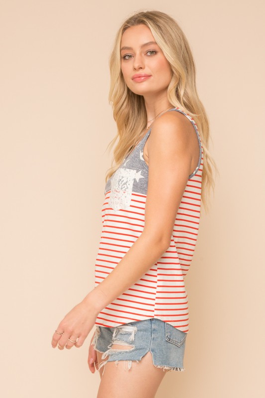 Star & Stripe Sleeveless Top