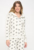 Skull Print Zip Up Hoodie