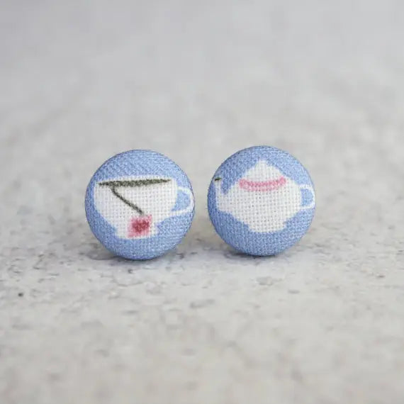 Fabric Stud Earrings