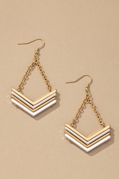 Chevron Dangling Earrings