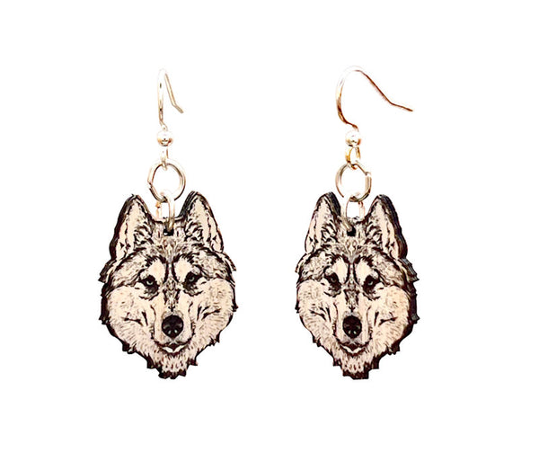 Wolf Face Earrings