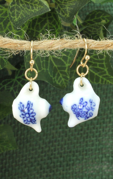 Vintage Tea Pot Ceramic Earrings