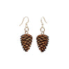 Wooden Pinecone Earrings