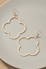 Hammered Clover Hoop Earrings