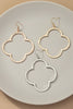 Hammered Clover Hoop Earrings