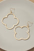 Hammered Clover Hoop Earrings