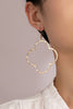 Hammered Clover Hoop Earrings