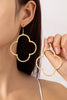 Hammered Clover Hoop Earrings