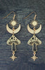 Magical Mushroom Lunar Gold Earrings