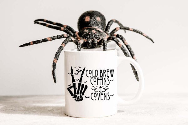 Cold Brew Coffins and Covens Halloween Mug