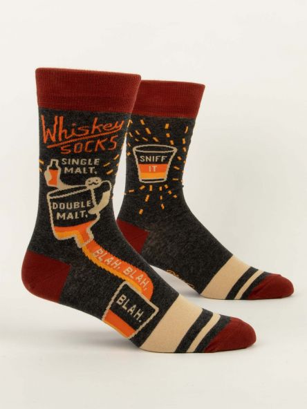 Blue Q Whiskey Men's Crew Socks