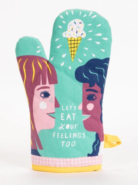 Blue Q Let's Eat Feelings Oven Mitt