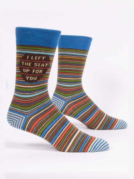 Blue Q Seat Up Men's Crew Socks