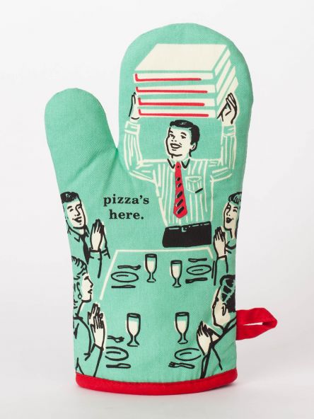 Blue Q Pizzas Here Oven Mitt