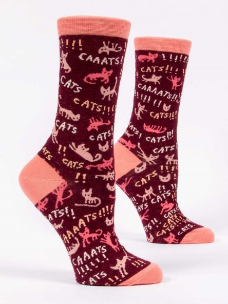 Blue Q Cats! Women's Crew Socks