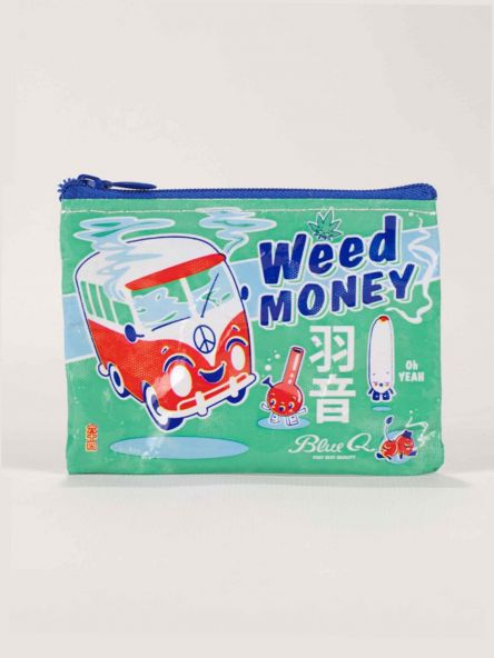 Blue Q Weed Money Coin Purse