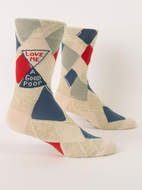 Blue Q Good Poop Men's Crew Socks