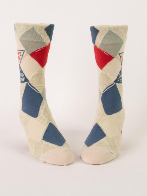 Blue Q Good Poop Men's Crew Socks
