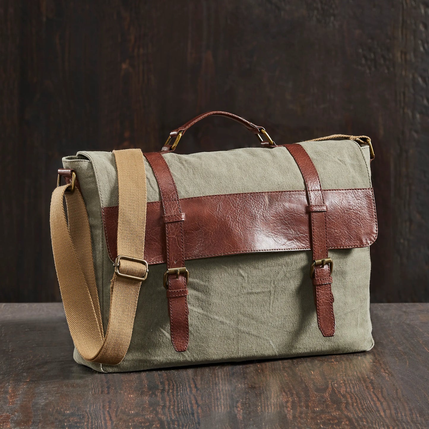 Wanderer Up-Cycled Canvas Messenger Bag