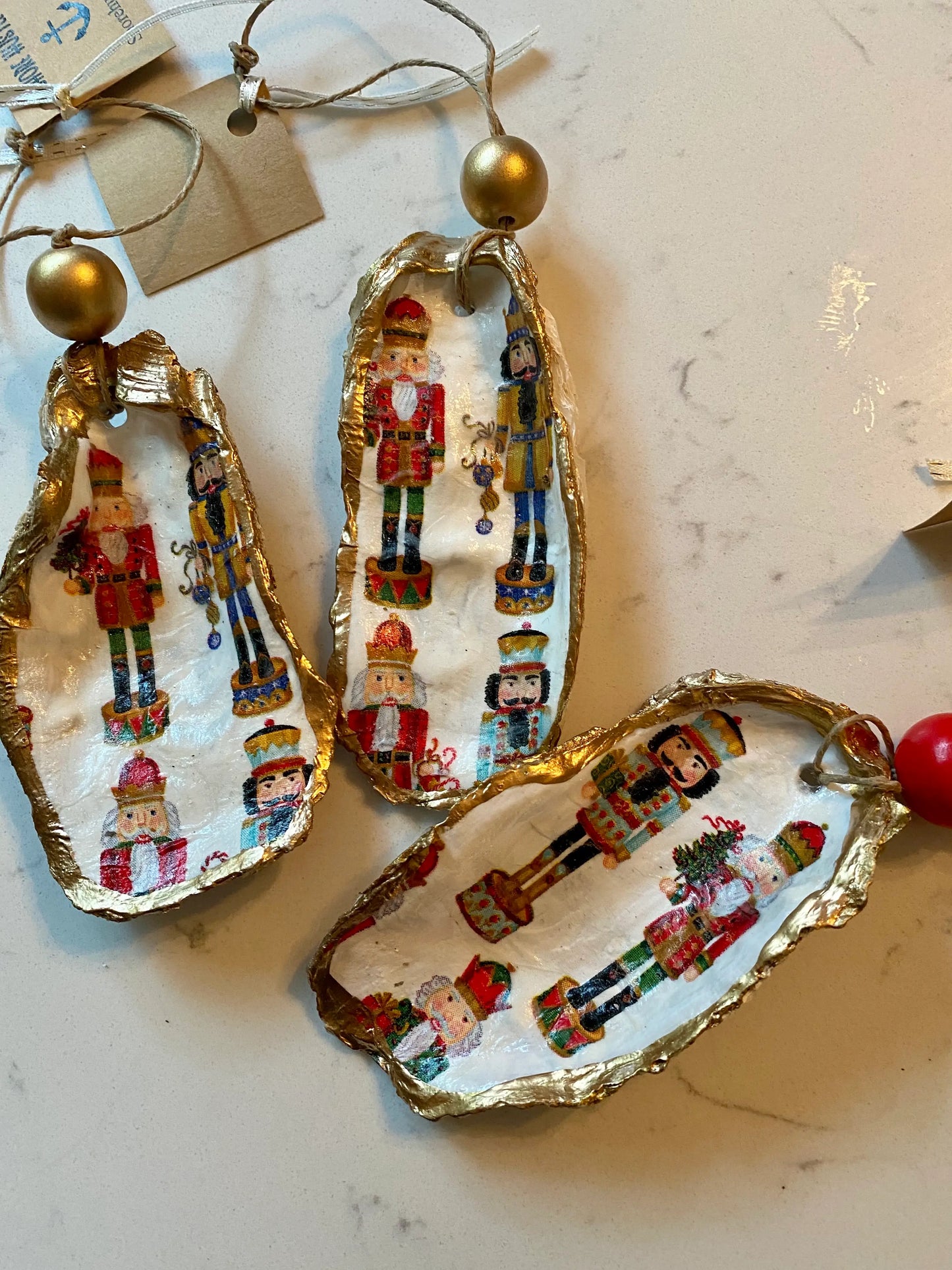 Oyster Shell Nutcracker Ornament