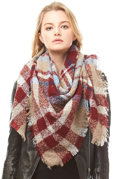 Plaid Blanket Scarf