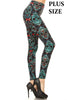 Damask Skull Printed Leggings