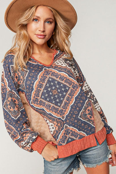 Scarf Patchwork Top