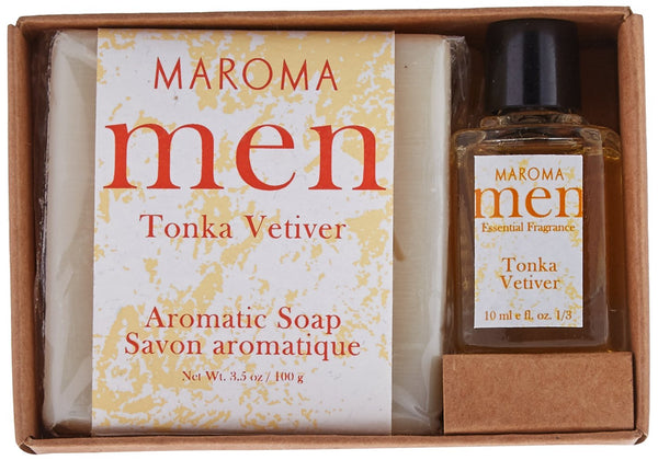 Maroma Men's Essential Fragrance & Soap Gift Pack